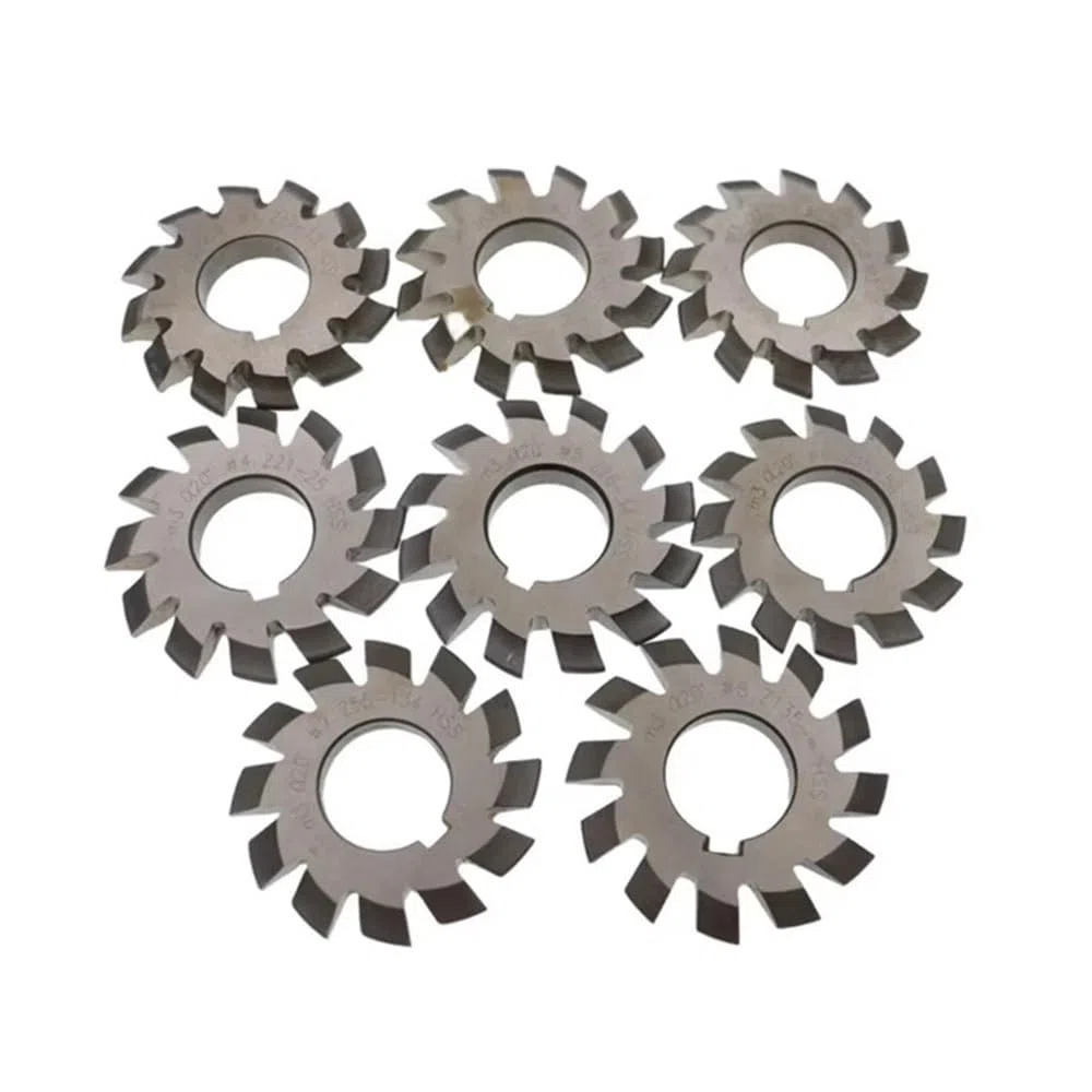 Evolventenverzahnungsfräser, HSS-Evolventen-Zahnradfräser M0,3-M10 Modul PA20 Grad for Kunststoff-AlTiN-Beschichtung(M0.4 * 8)