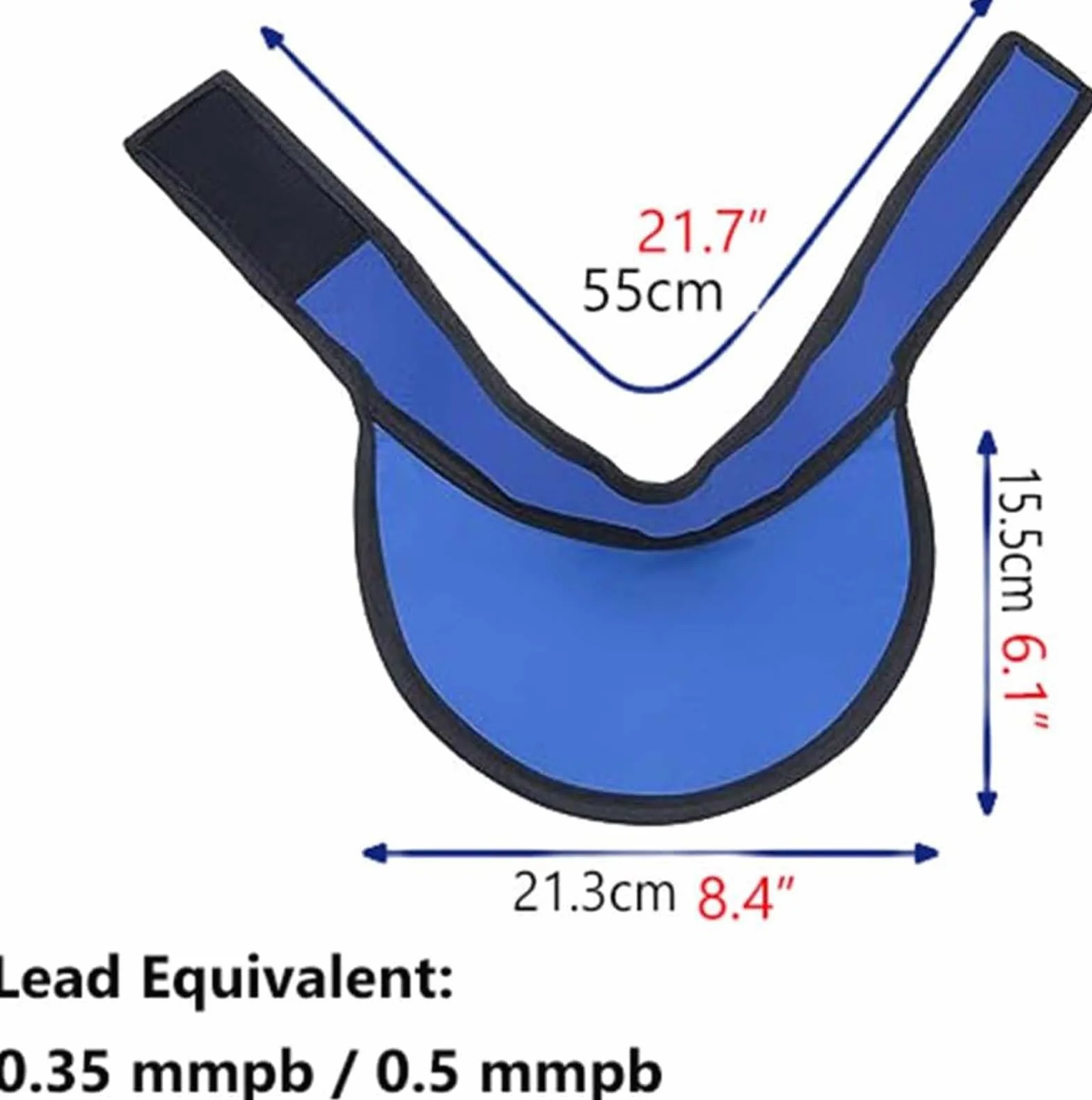 Generisch Bleischürze Röntgen-Schilddrüsenschild-Halsband 0.35 mm Pb, 0.5 mm Pb leichtes Strahlenschutz Röntgenschutz-Halsband Schilddrüsen-Kragen Leichter Strahlungsschutz,A,0.35mmPb