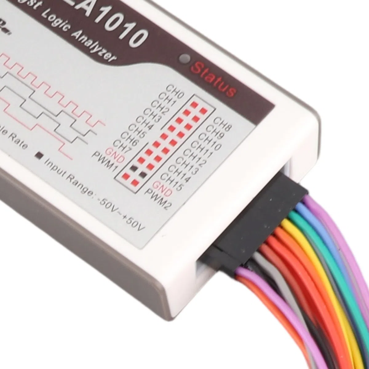 LA1010 16-Kanal Logikanalysator, 100 MHz Abtastrate, Type C Schnittstelle, Streaming-Modus, einstellbare Schwellenspannung -4 bis 4V