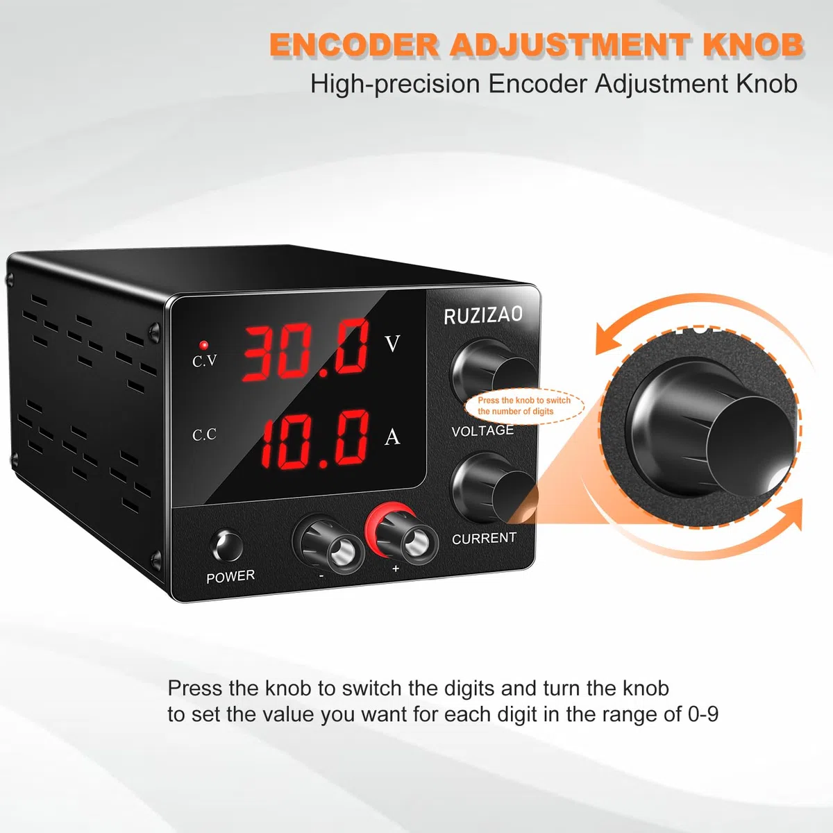 Kleines Labornetzteil 0~30V 0~10A 150W Fixed Leistung 3 Digit-Anzeige mit Encoder Einstellbar 30V 5A 15V 10A Labornetzgerät DC Regelbar Netzgerä Galvanik Labor DIY Labor DC-Stromversorgungen