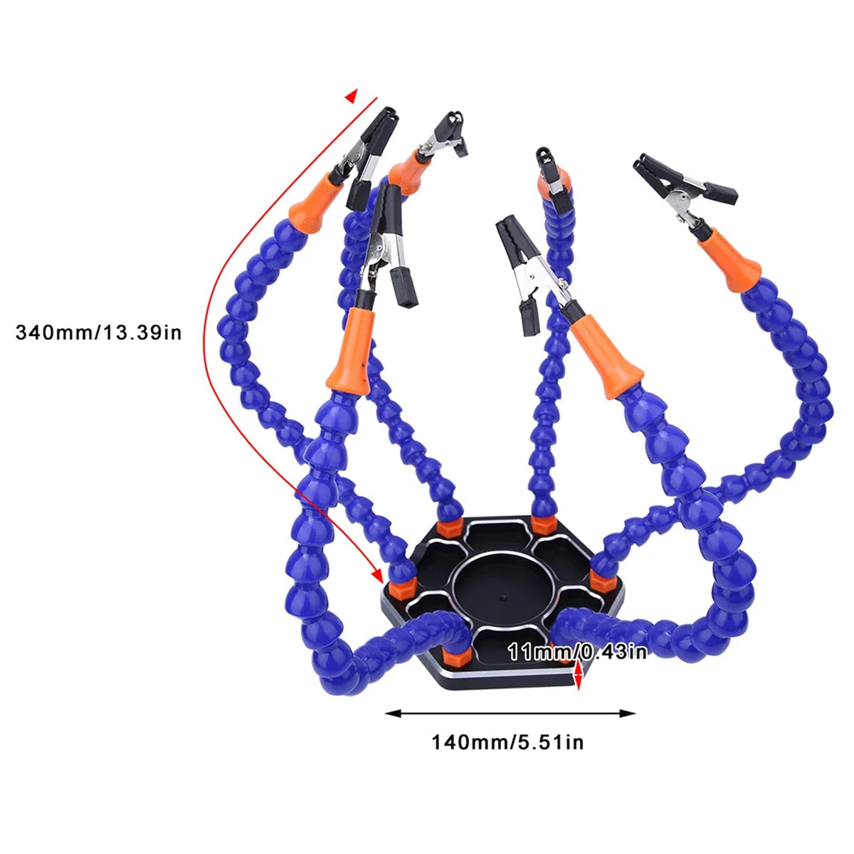 Respicefinem Lötwerkzeug Mit 6 Flexiblen Armen 15 0 X 15 0 X 10 0 Ständer Aus Dritter Hand Hilfsklemme Zum Löten Lötarm Für Elektronikprojekte Basteln Und Reparaturen