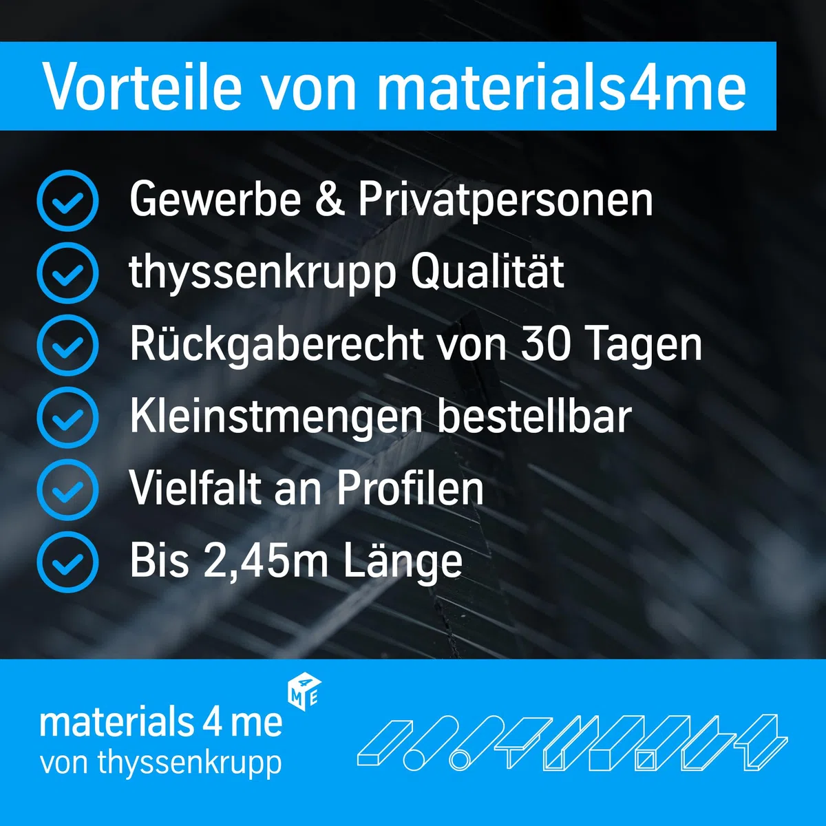 thyssenkrupp Stahlrohr verzinkt Ø 48,3 x 3,2 mm (1 1/2") in 2450 mm Länge | Rundrohr Stahl | Konstruktionsrohr