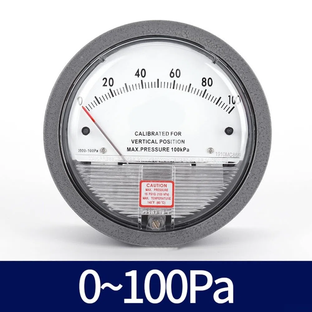 Differenzdruckmessgerät Barometer, hervorragende Anti-Vibrations-Leistung, flexible Installationsmöglichkeiten (0-100pa)