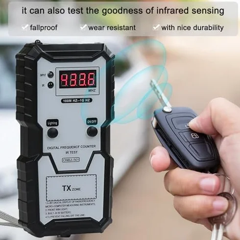 Schlüsselschaltertester, Frequenzzähler für Fernbedienungsschlüssel, 100 M Hz Bis 1 G Hz Hochpräziser Digitalanzeige-Schlüsselanhänger-Frequenztester
