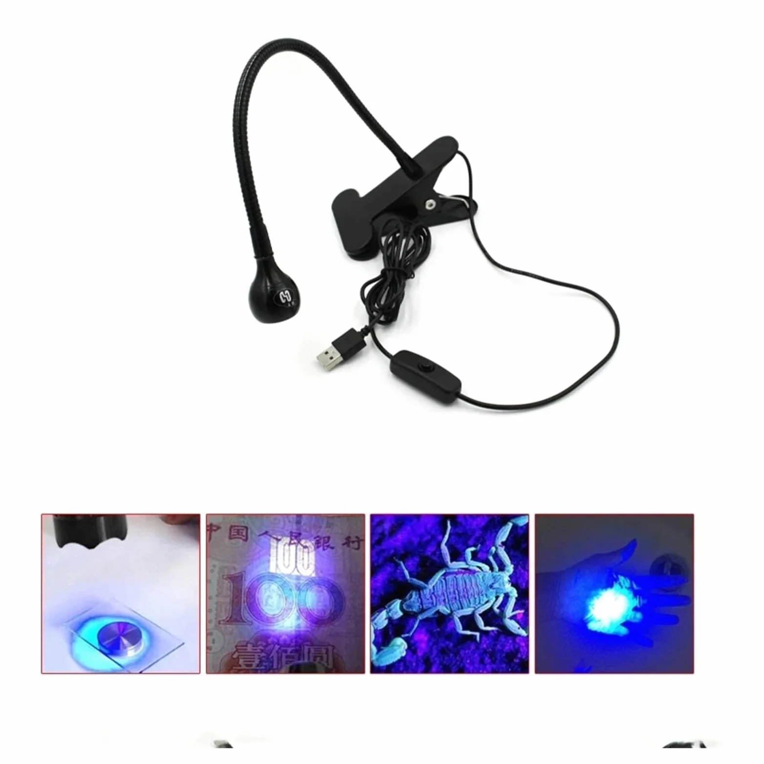 UV Lampe, USB-Hochenergie-UV-Härtungslampe, 365 nm, 385 nm, 395 nm, 405 nm for Schaltungsreparatur, Schweißen, PCB, schnelles Aushärten, Verkleben(1_405nm)