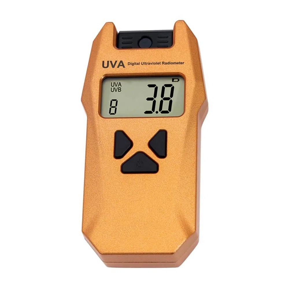 UV Index Messgerät, UVB/UVI/UVA Handlampenmessgerät für Reptilien, Lichttester mit Datenaufzeichnungsfunktion zur Messung von 240 Nm-370 Nm