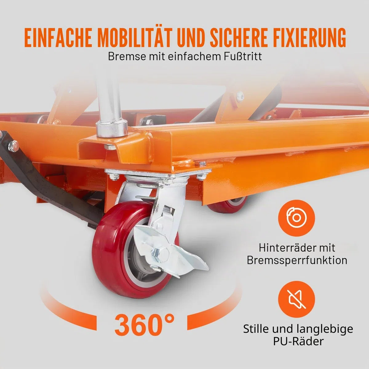 VEVOR Scherenhubtisch hydraulisch 350 kg Tragfähigkeit Hubtischwagen 350-1530 mm Hubbereich Hubtisch Werkstatt 905 x 510 mm Plattform Scherenhubwagen Doppelschere für Fabriken Lagerhäuser Supermärkte