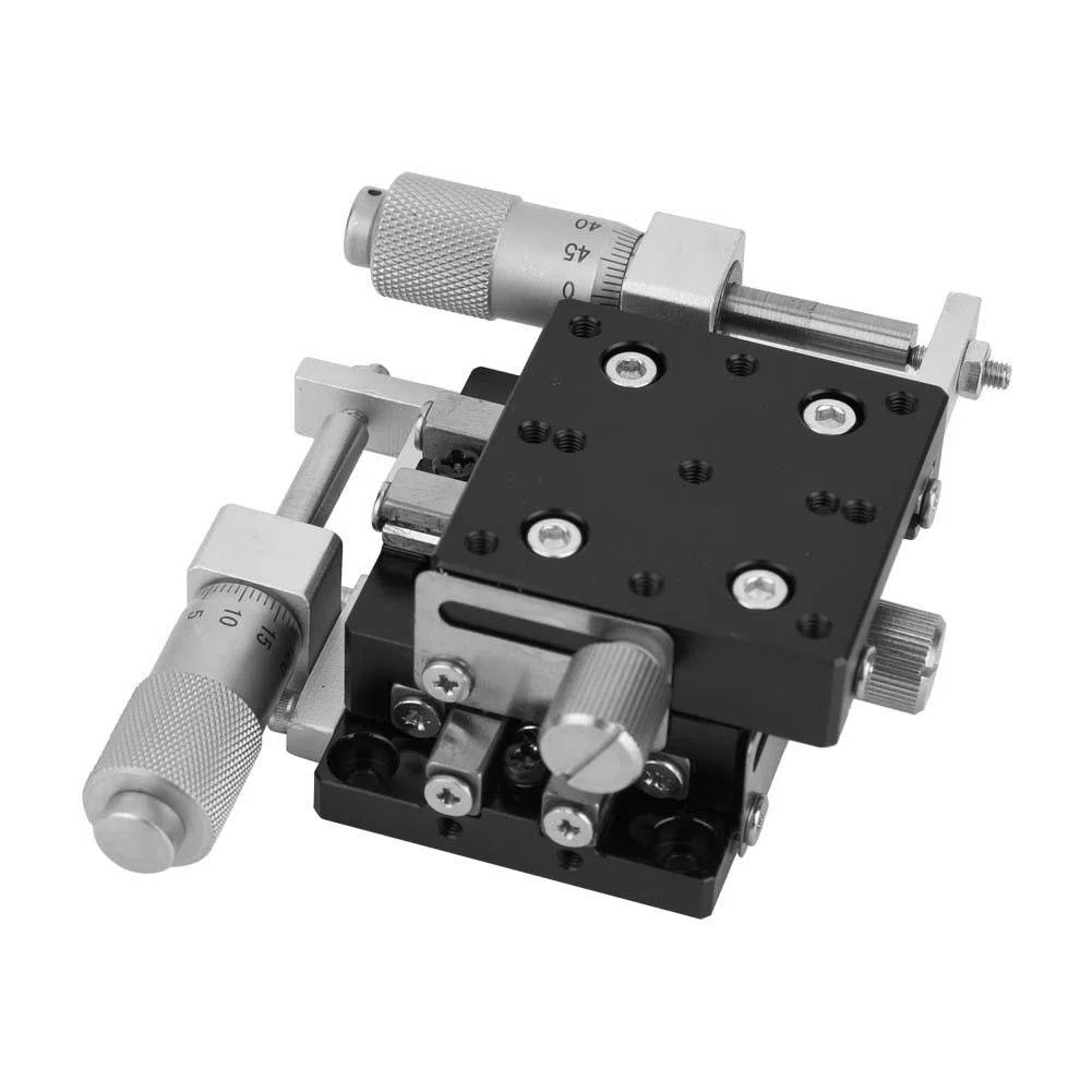 Verrückter Verkauf Manueller XY-Lineartisch, XY-Achsen 40 x 40 mm LY40-CM-Tisch Lineare Kugelstangen Präzisions-Plattform mit manueller Verschiebung