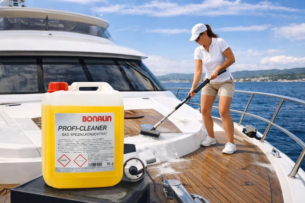 Bonalin Profi Cleaner Spezialkonzentrat 10 Liter – Hochwirksamer Universalreiniger für Caravan, Wohnmobil, Boot und Gewerbe, entfernt Regenstreifen, Fett, Teer und hartnäckige Verschmutzungen