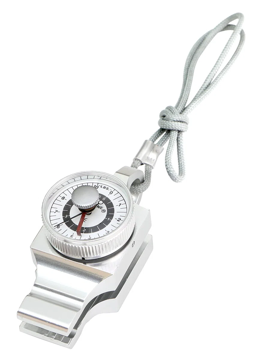Baseline Mechanical Pinch Gauge Silber 4,5 kg Kapazität – Handkraftmessgerät für Spitzen-, Schlüssel- und Palmargriffmessung mit Transportkoffer