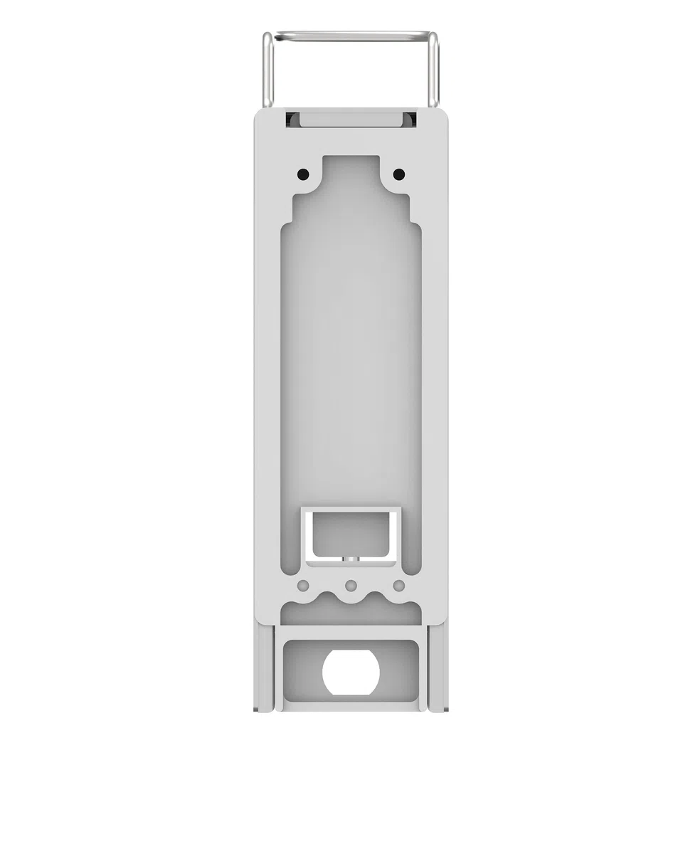 UNIversalspender | gelzenritter UNI-PRO 05 | Eurospender | 500 ml | kurzer Bedienhebel | 25,3 x 8,2 x 17,4 cm | Wandmontage | Aluminium | inkl. Leerflasche | 100% Made in Germany!