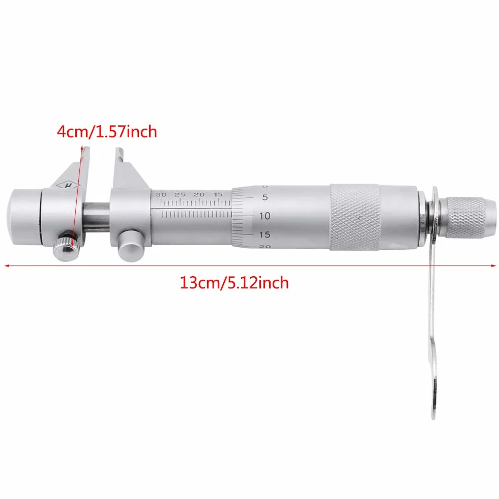 Innenmikrometer, Innenmessschraube Innenmikrometer Innenmessgerät 5mm–30mm/0,01 mm Präzision, Innen-Mikrometer Innendurchmesser-Messwerkzeug Mit Schraubenschlüssel Kalibrierungsring