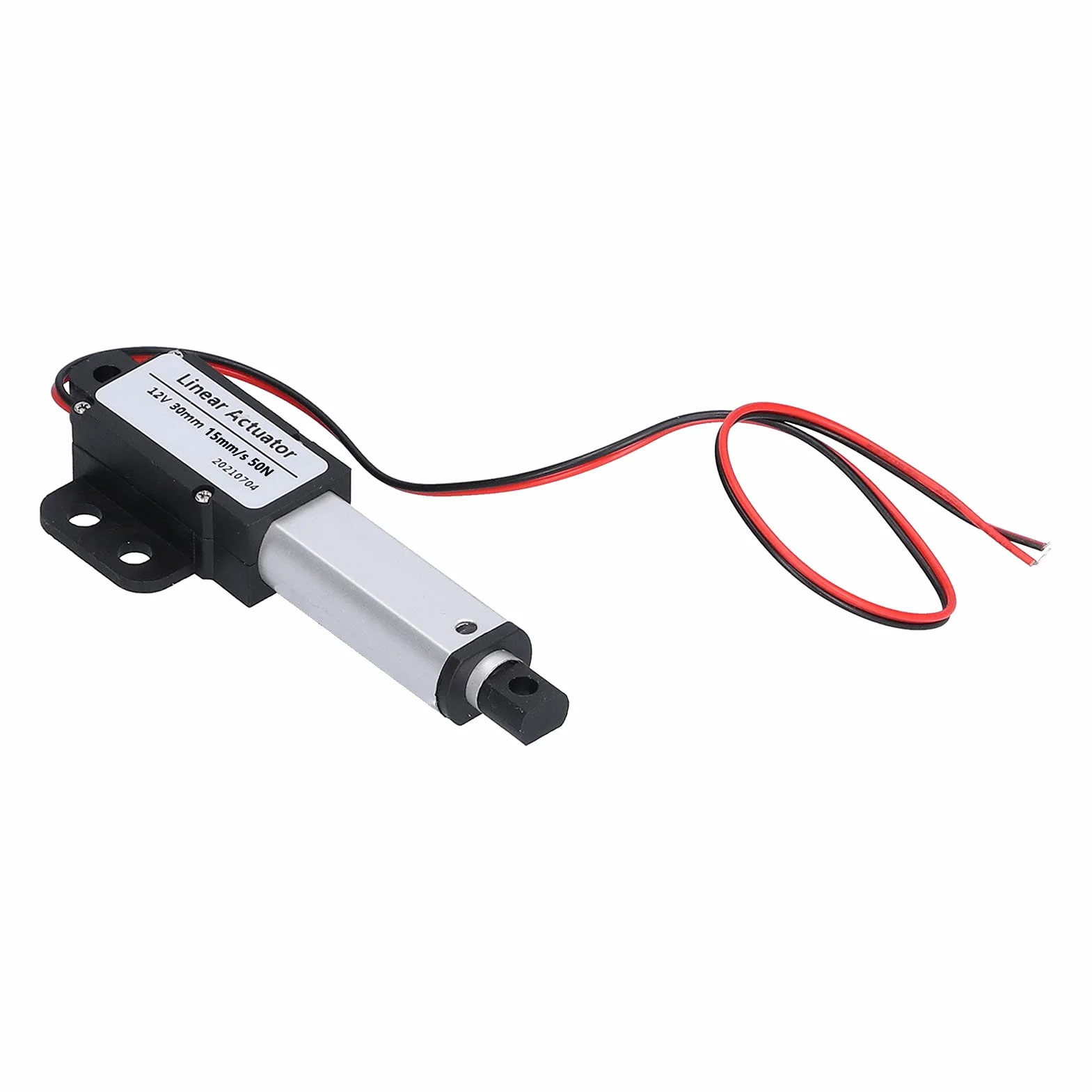 30mm DC 12V Linearaktuator Mini Electric Linear Motion Actuator Kurzschlussschutz T-Typ Schraube(Hub 30mm-15mm/s-50N)