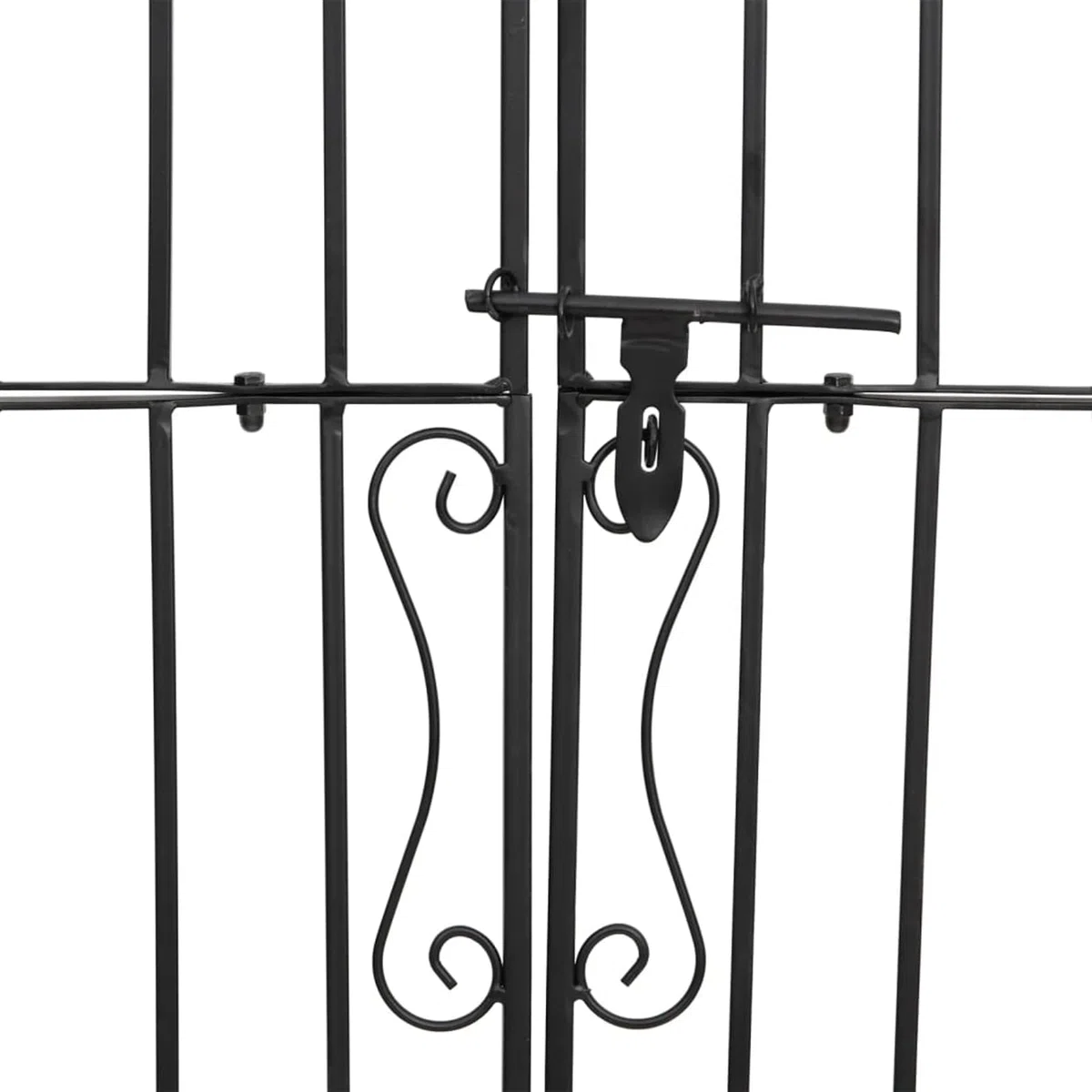 Homgoday Gartentor Schwarz 121x8x180 cm Schmiedeeisen Zauntor Model363433