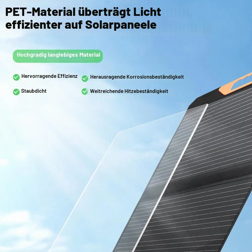 Yinleader 70W Falttragbares Solarmodul, 23% Umwandlungseffizienz, Wasserdicht Tragbares Ladegerät Solarstrom Solarpanel für Camping, Wohnmobil Outdoor Aktivitäten​ Roadtrips