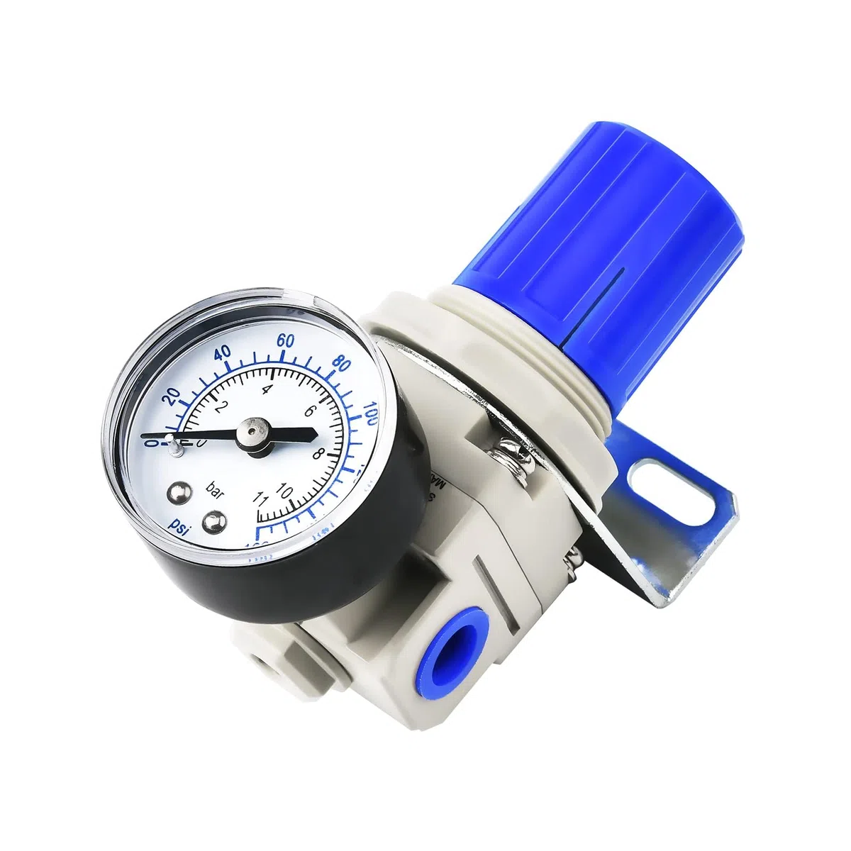 BLCH 1/4" BSP Druckluftregler - Druckregler für Kompressor, Kompressorregler mit Lufttrocknungssystem AR2000-02 inkl. Manometer (0-160 PSI)