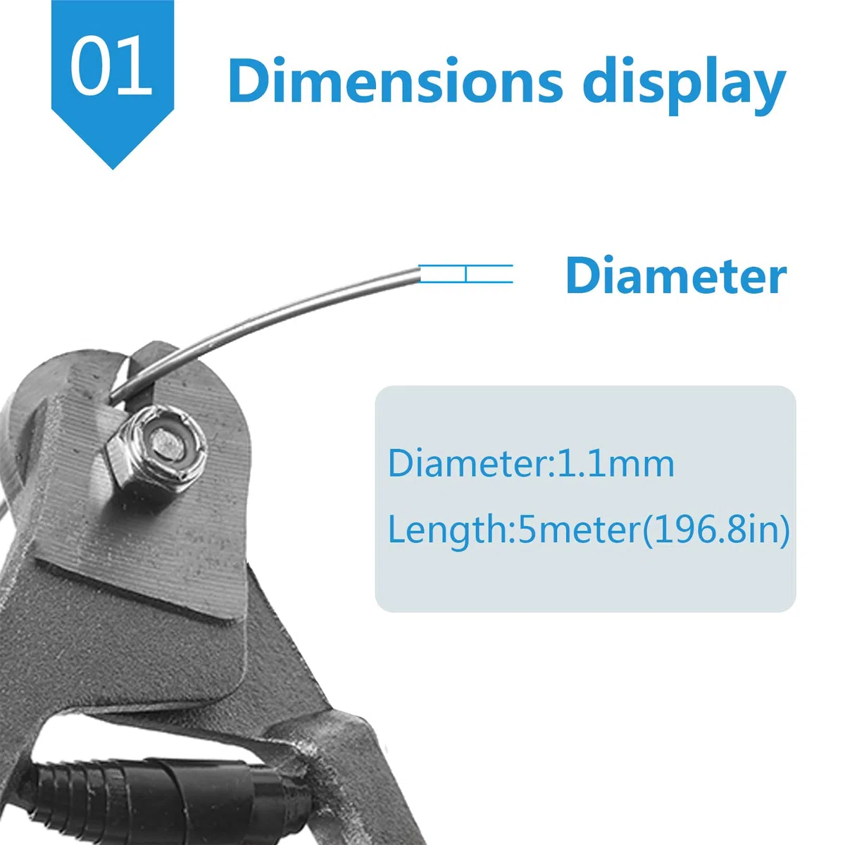 Nitinol-Formgedächtnisdraht – 5 Meter vorgeformter Nitinoldraht for Präzisionstechnik und mechanische Anwendungen(1.1mm)