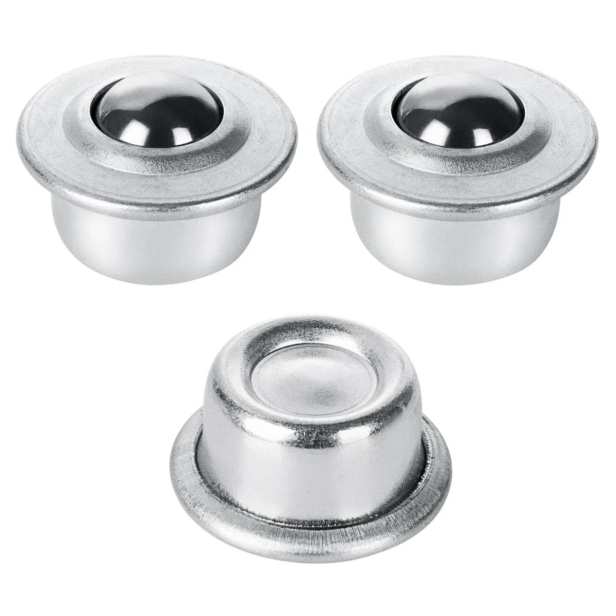 20 Stück 1,6 cm Rollkugel-Transferlager, Karbonstahl, runde Kugel-Transfereinheit, universelle Drehkugelrollen für Förderband, Rollenständer, Getriebe, Tragfähigkeit 15 kg