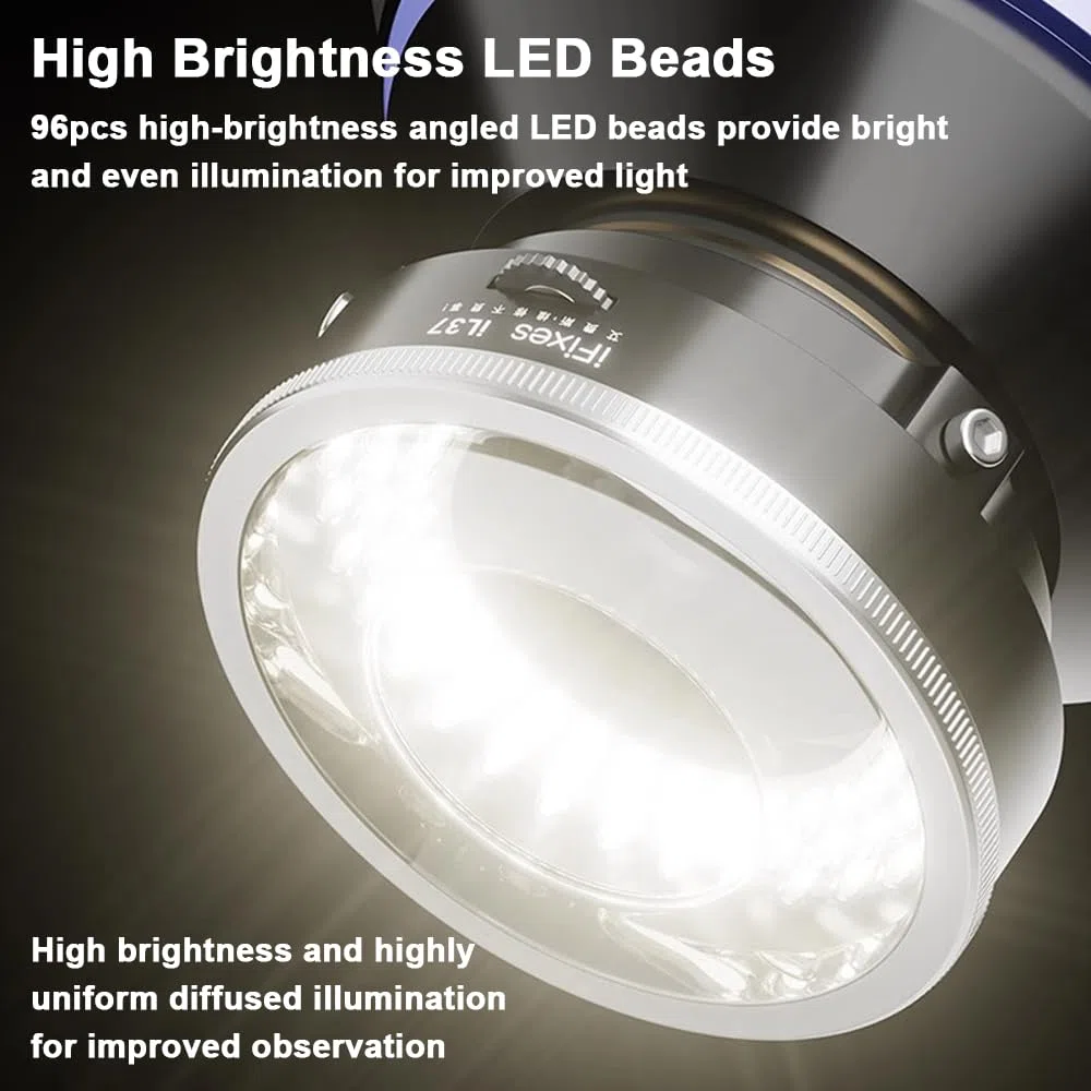 Mikroskop, polarisiertes optisches System, LED-Beleuchtungsringlicht, 96 Stück LED-Lichtperlen, blendfreie Lichtquelle für Mikroskope