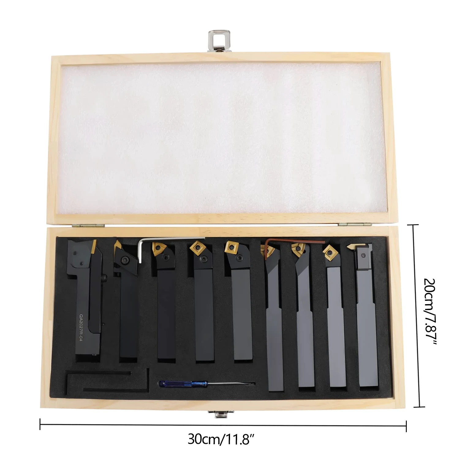 Drehmaschine Hartmetall Drehwerkzeuge 20mm Schaft Drehbank Set Bohrstange Drehwerkzeughalter Kit, 9-teiliges Drehwerkzeug-Set