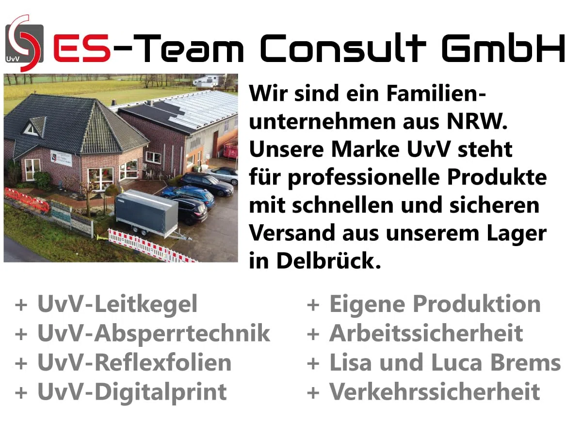 UvV-Conny Kegelaufsatz Absperrband rot Absperrgurt Pylonen bis 5 Meter (Rot mit Band)