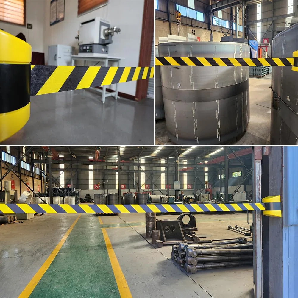 Absperrseile, Sicherheitswarnbänder, Wall mounted queuing barrier, Retractable barrier, ABS Plastic Housing, Safety cordon crowd control 5 / 10M, Warning tape personnel guidance system, airports（10m）