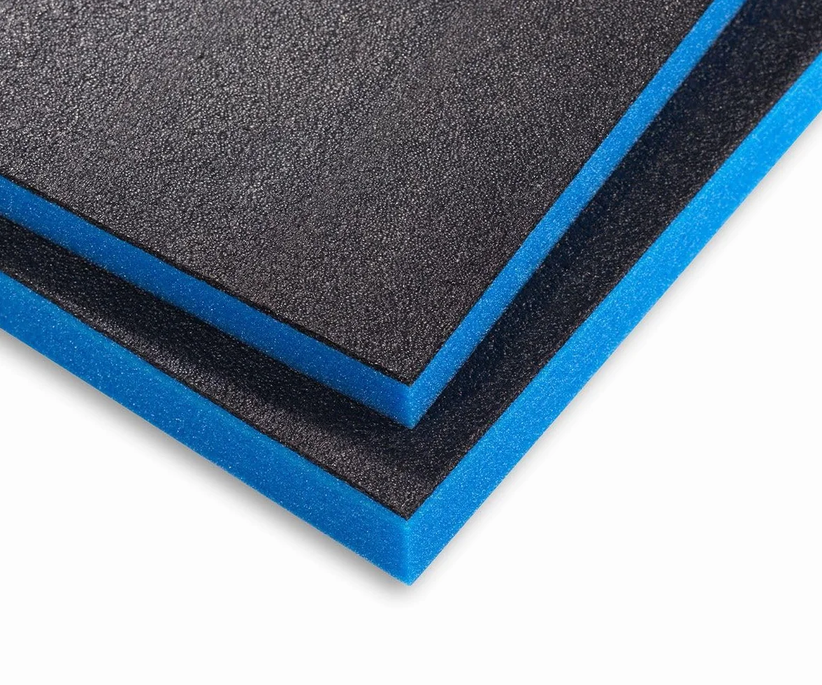 Multilayer Schaumstoff | 5 Stück | 800 x 600 x 30 mm, Shadow Foam, Schneiden und Abziehen, Anpassbare, Kaizen Foam, Werkzeugeinlage für Kamera, Werkzeugkoffer, Werkzeugwagen, Blau & Schwarz