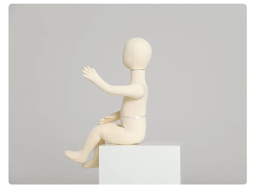 Kinder-Schaufensterpuppe für den ganzen Körper – feststeckbarer Torso für Kleidungsdisplay und Schaufensterinstallation, Unisex-Säuglings-Pose für Weihnachtsdekoration