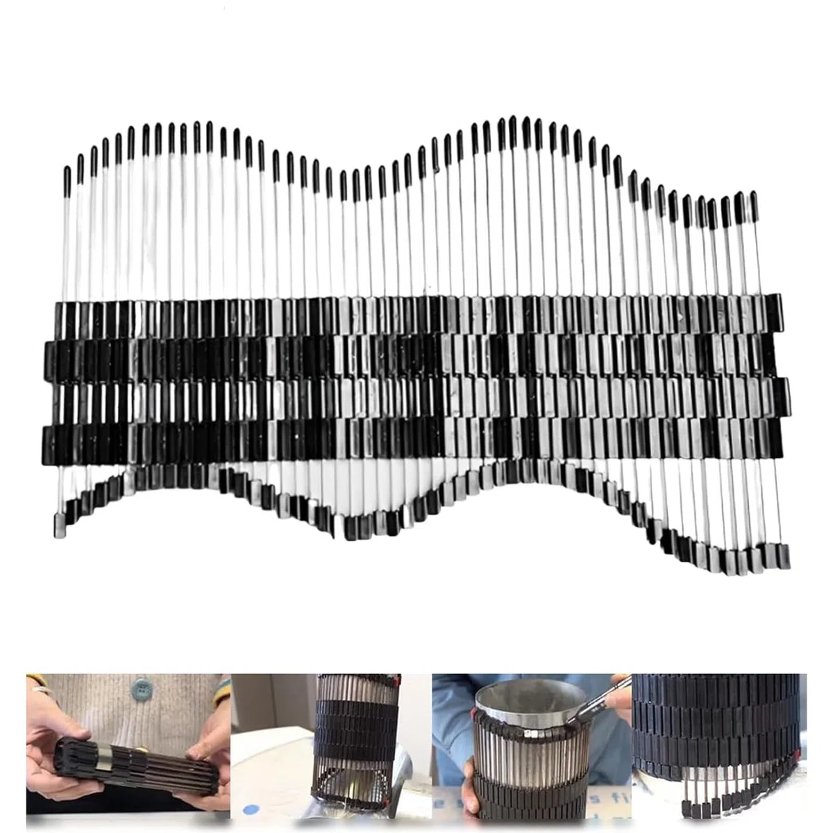 Werkzeug zur Profilierung von Rohren for mehrere Oberflächen, vielseitige Messung von Rohren mit mehreren Kurven, Werkzeug zur Messung von Umrisswinkeln, Schablonen for Einkerben von Rohren.(500mm)