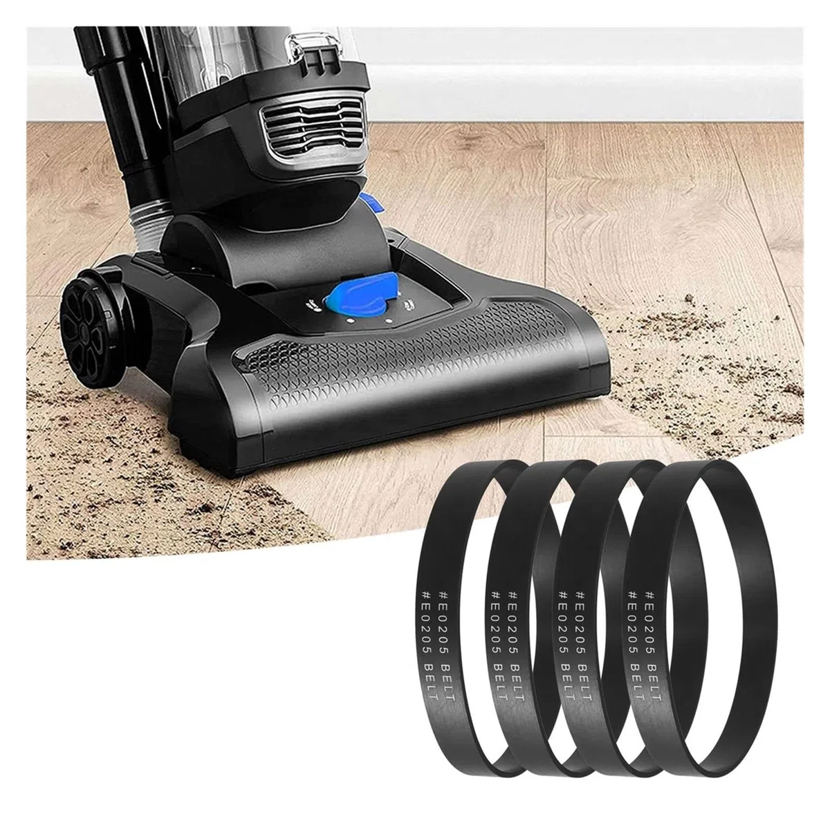 4er-Pack Vakuumriemen passend for Eureka Style U E0205 Handstaubsauger Motorriemen für Haushaltsstaubsauger