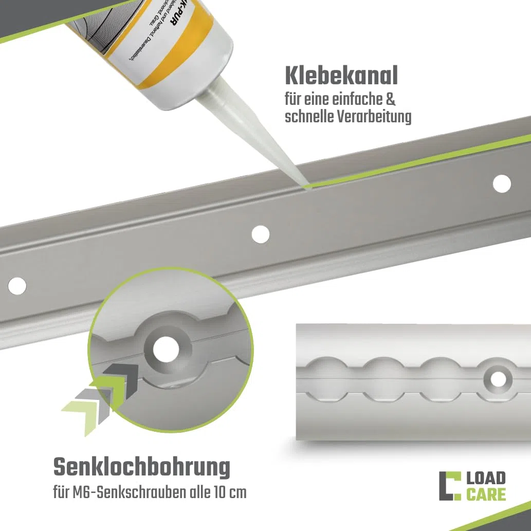 Airlineschienen Starterset 32 TLG. | 4X 2m halbrund gebohrt | inkl. 20 Fittinge & 8 Endkappen | Zurrschiene Aluminium eloxiert für Transporter, Anhänger & Camper (Rot) | Eloxierte Schienen