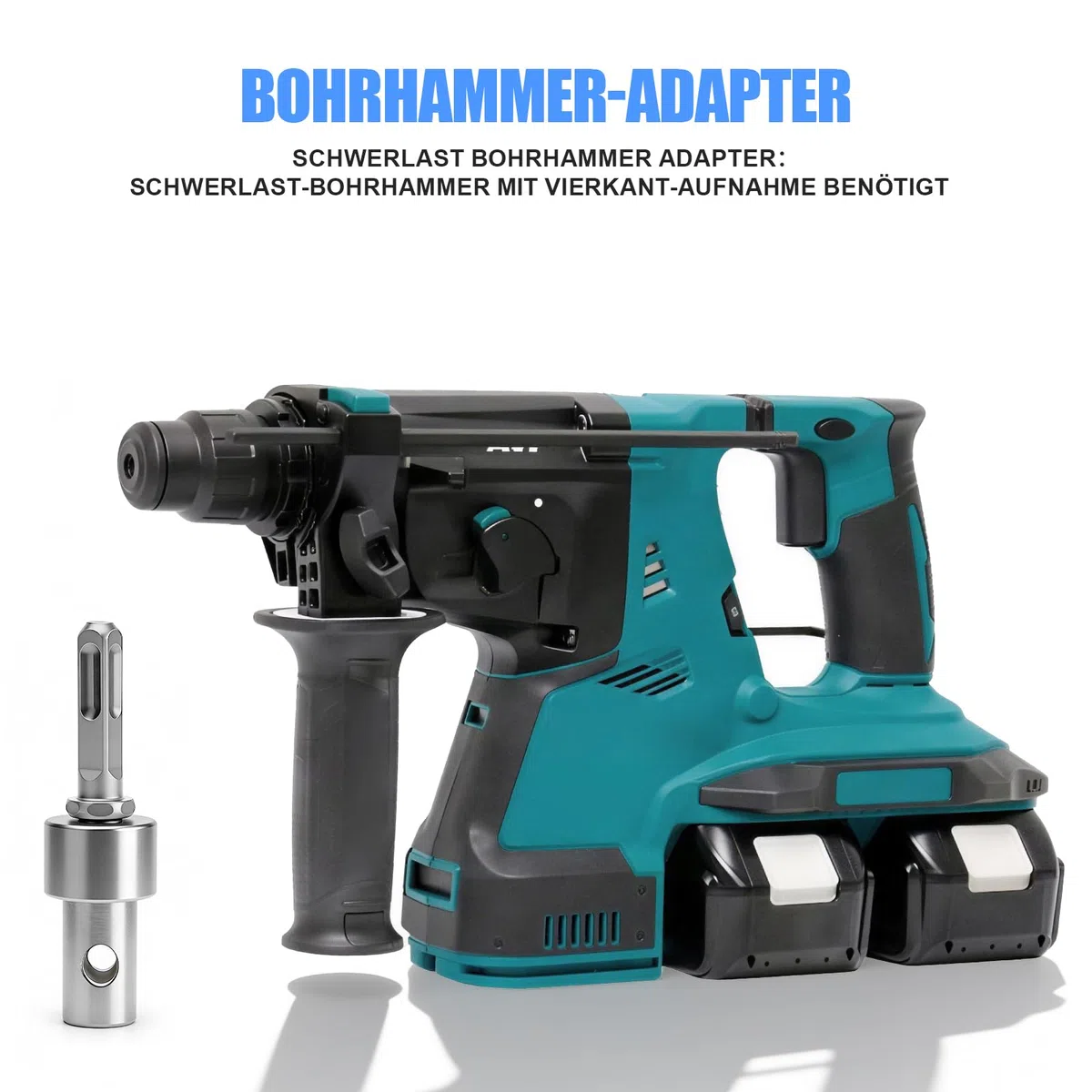 3-in-1 Erdbohrer-Adapter – Sechskant + SDS Max + SDS Plus mit Quick-Change-Bolzen – Kompatibel mit Handbohrmaschinen – Für Erdbohrer Bis 20 cm Geeignet