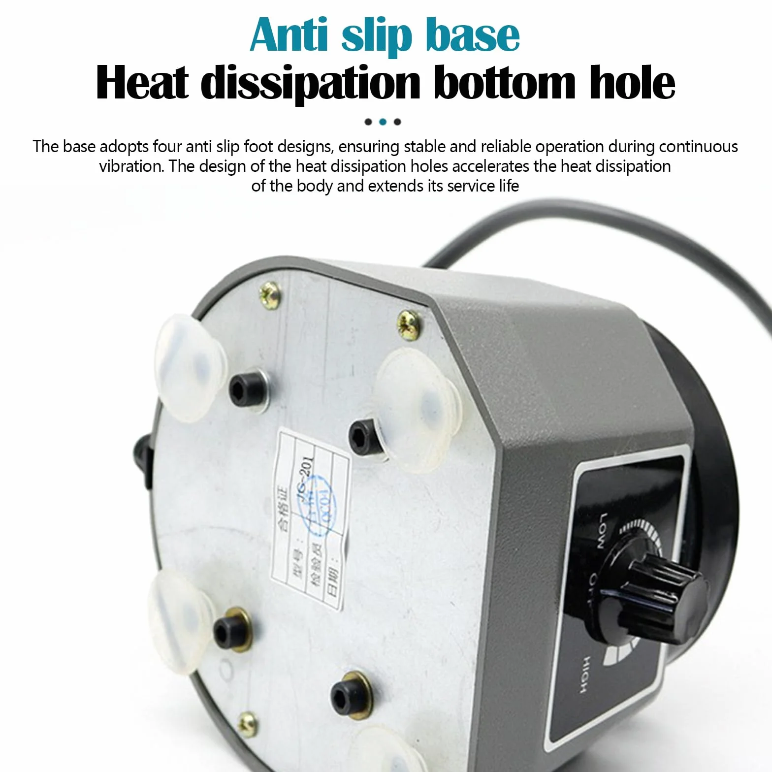 Rüttelplatte, 220V 100W Gipsrüttler Rüttelplatte Elektrisch 4'' Dental Oszillator Gips Rüttelplatte Einstellbare Geschwindigkeit Oszillator Dentallaborgeräte für Mischen Gips Gießen Modellen Harzguss