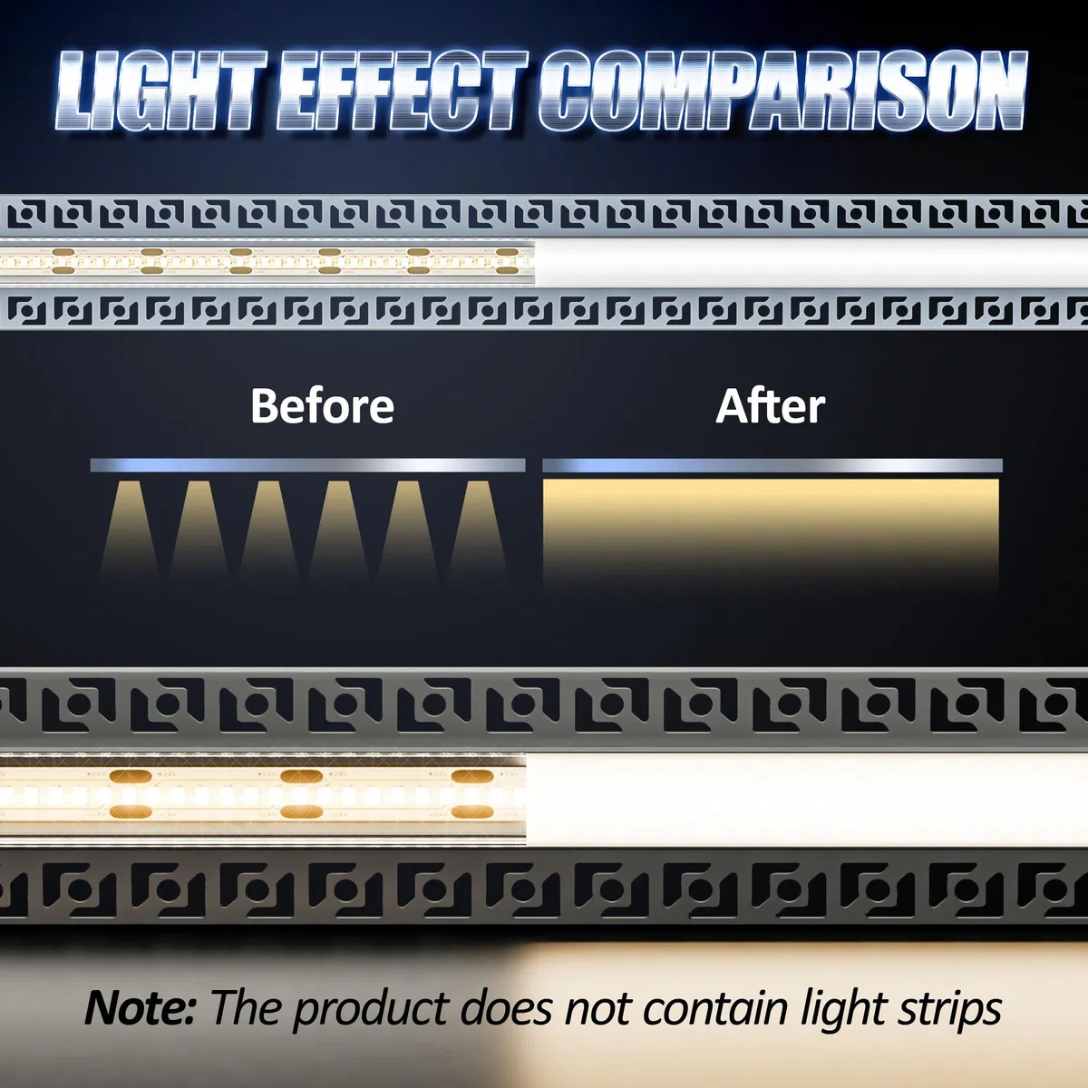 5 x LED Trockenbauprofil 2M Aluminium Profil für Strip Schiene Unterputz Kanal und Diffusor Aufputz für Indirekte Beleuchtung Decker