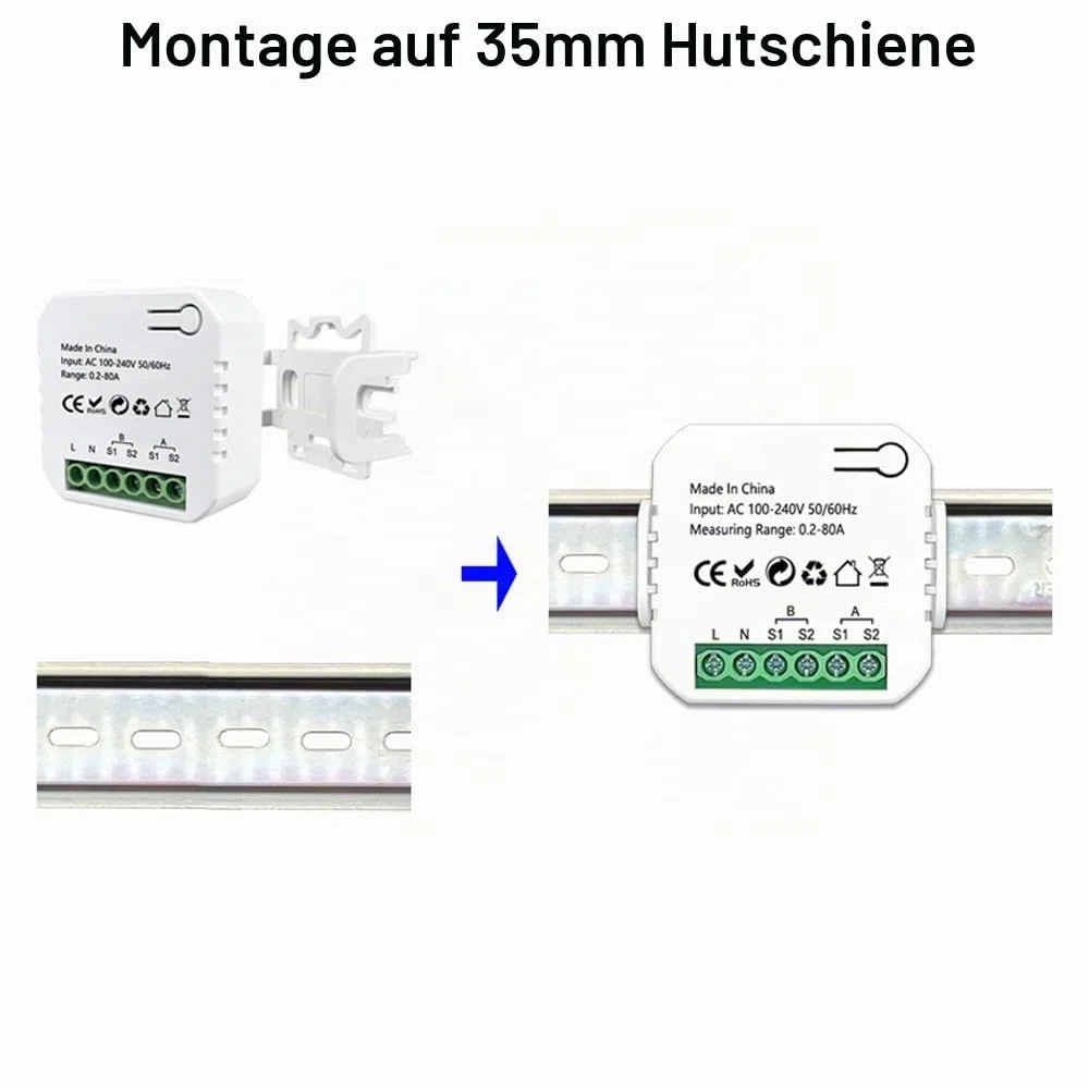 WLAN intelligentes Energiemessgerät Solar-Photovoltaik-System Energieverbrauch Energieproduktion bidirektionales Überwachungsmessgerät Handy-App-Steuerung Energiemonitor mit CT