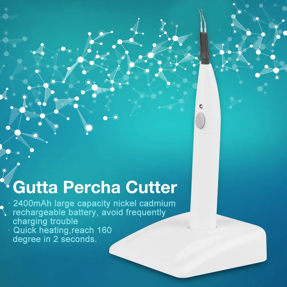 Akozon Guttapercha Cutter Guttapercha Punkte Cutter, Wireless Cordless Zahn Gum Gutta Percha Cutter Heizung mit 4 Stück Fieber Nadel(EU-Stecker)