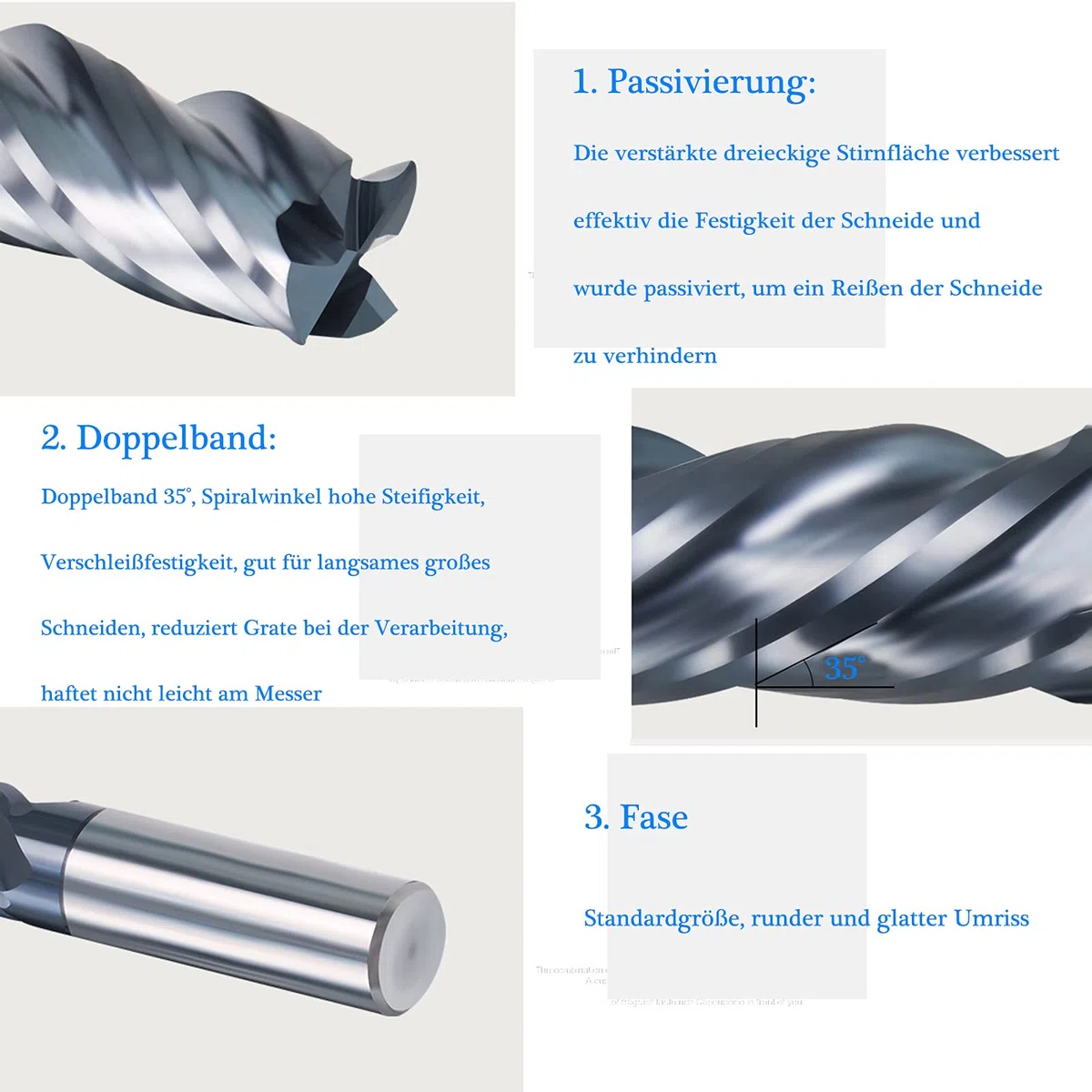 LAIWOO Schaftfräser 4 Flöten Hartmetall Nutenfräser Fräser CNC Werkzeug, Durchmesser 2-12mm (8 Stück)