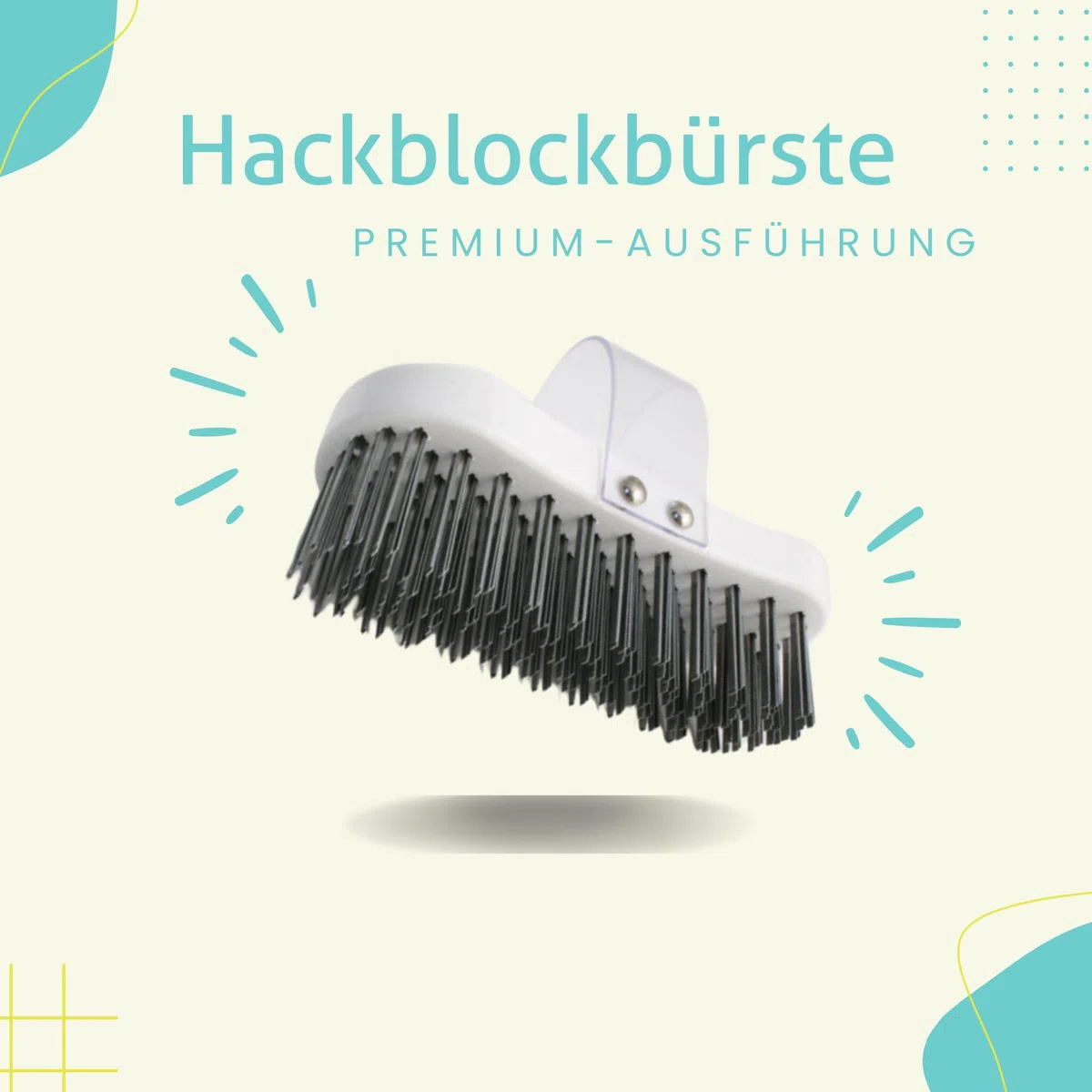 Hackstockbürste mit verzinktem Flachstahldraht und Handschlaufe