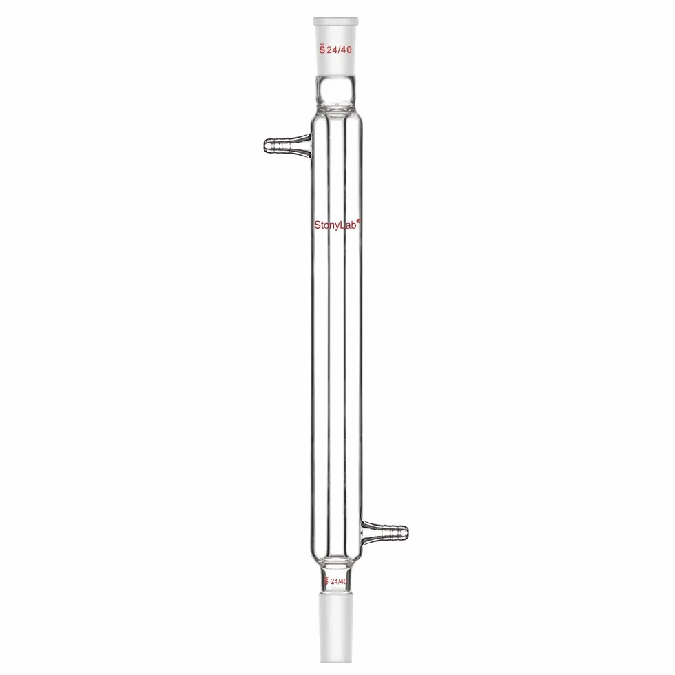 StonyLab Gelenk Liebig Kondensator, Borosilicatglas Liebig Condenser mit 24/40 Joint 300mm Jack Length Lab Glass Destillation Spalte