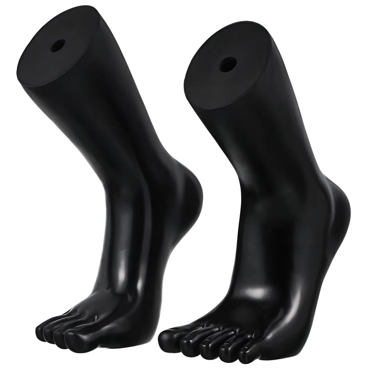 PRETYZOOM Fußmodell Schwarzer Vinyl Einzigartigem Design Socken aus Realistisches Farbe für Präsentation von Socken und Knöchelarmbändern im Einzelhandel und Ausstellungen