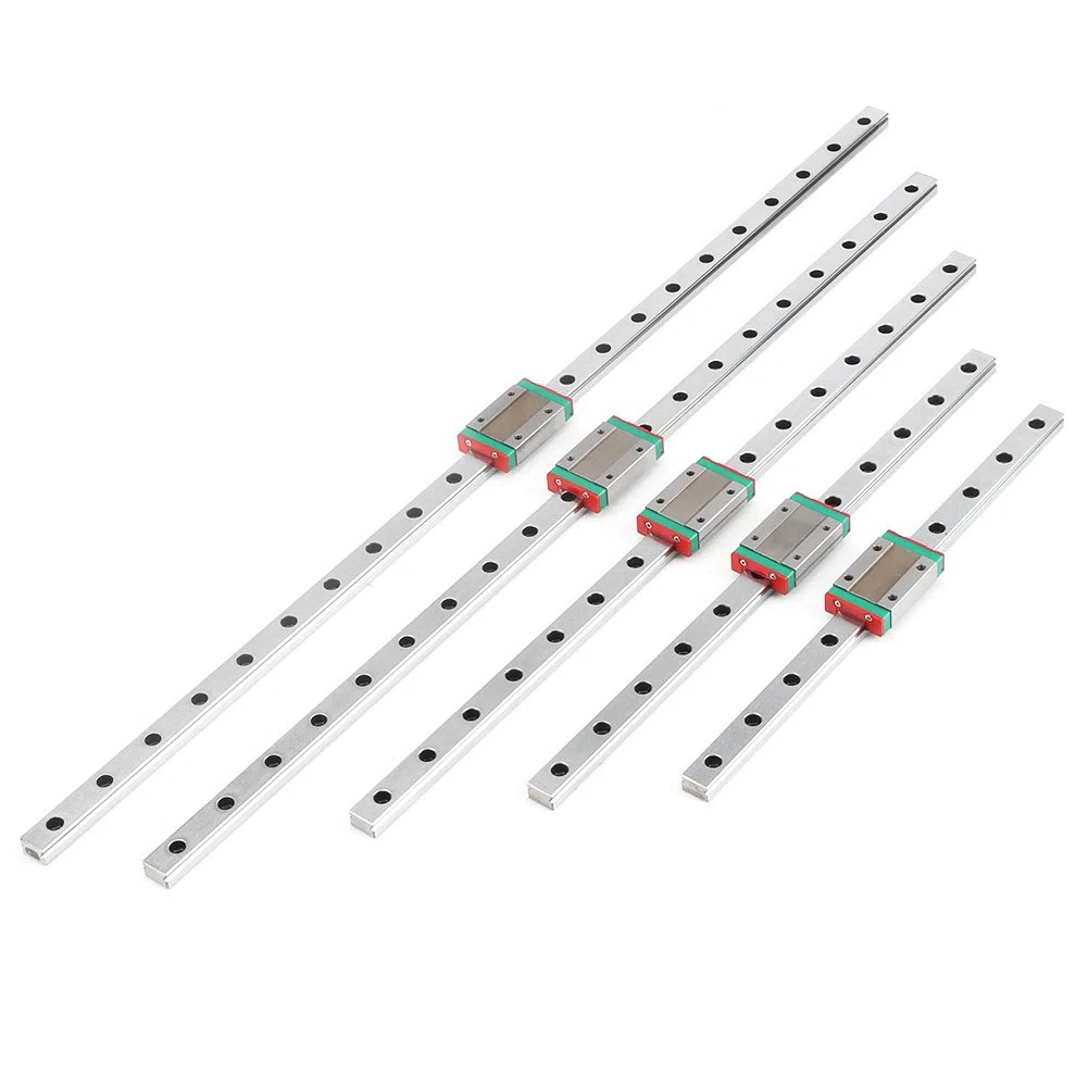 Sonew 2 Stück Linearschienenführung, 300 Mm Tragbare Hochpräzise Miniatur Linearbewegungsführung mit Gleitschienenblock für DIY 3D Drucker und CNC Maschine