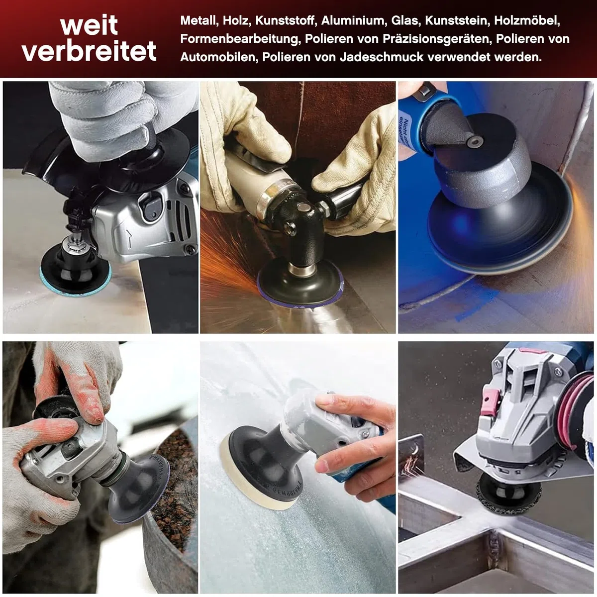 104PCS Schleifwerkzeug-Set, 2 inch (50mm) CSD-Scheiben, Nylongewebe-Scheiben zum Schleifen, Polieren, Entzundern, für Metall, Stahl, Edelstahl