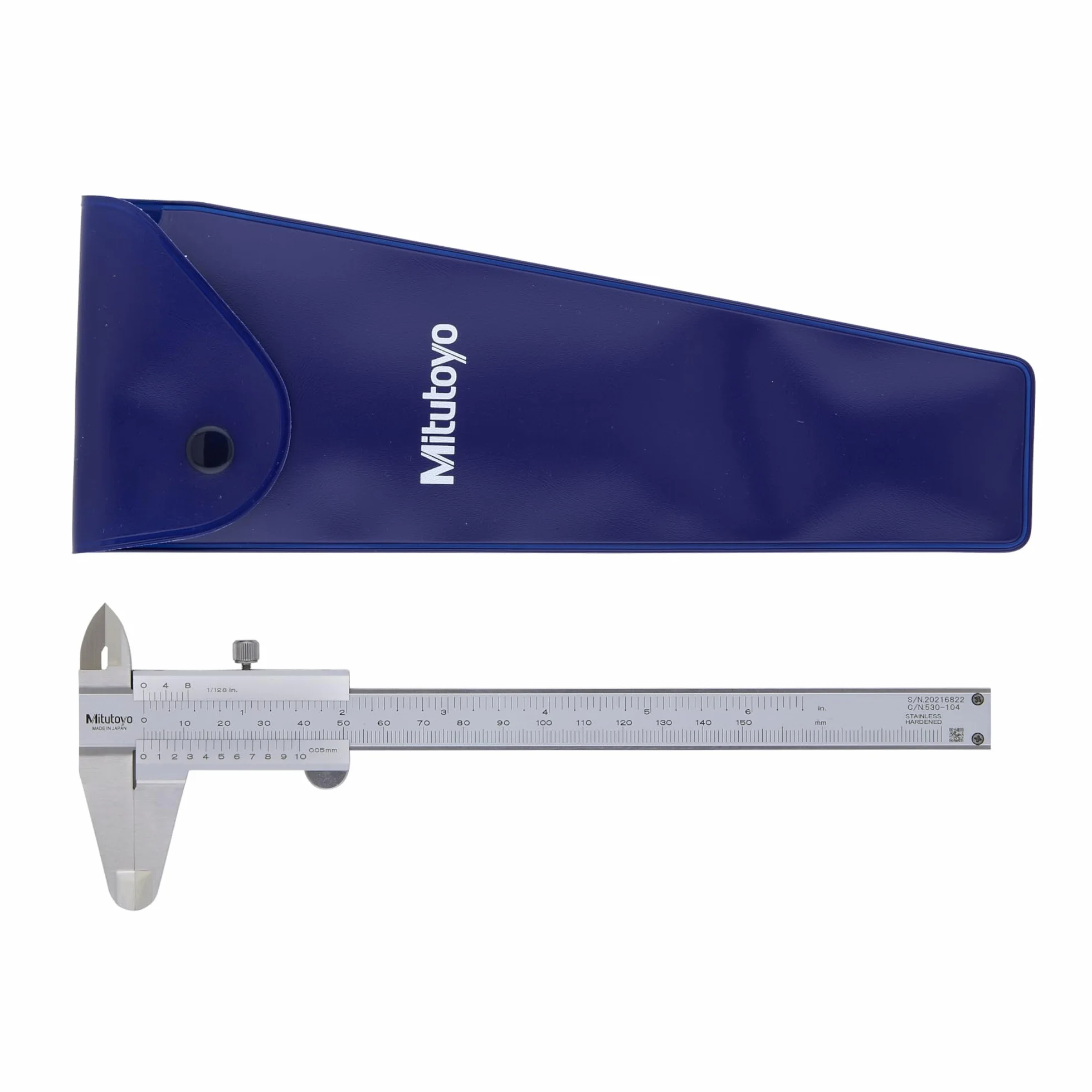 Mitutoyo Noniusmessschieber Analog Metrisch 150mm | 0,05 mm / 1/128 in, Metrisch/Zoll, mechanische Ablesung, robust