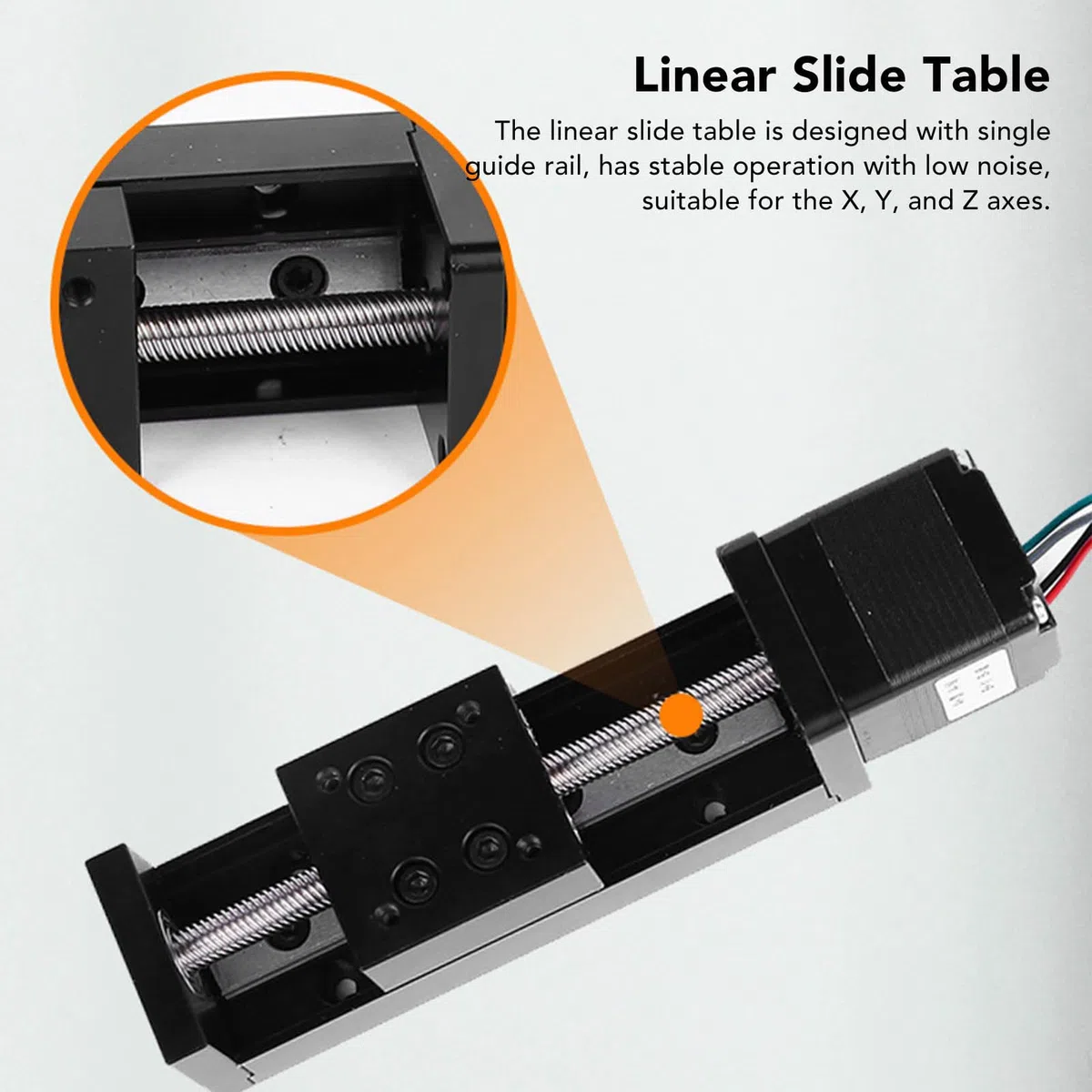 Linearer Schiebetisch, 150mm Lineartisch Aktuator T förmige Schraube Einzelschienen Linearbewegungstisch für X Y Z Achsen