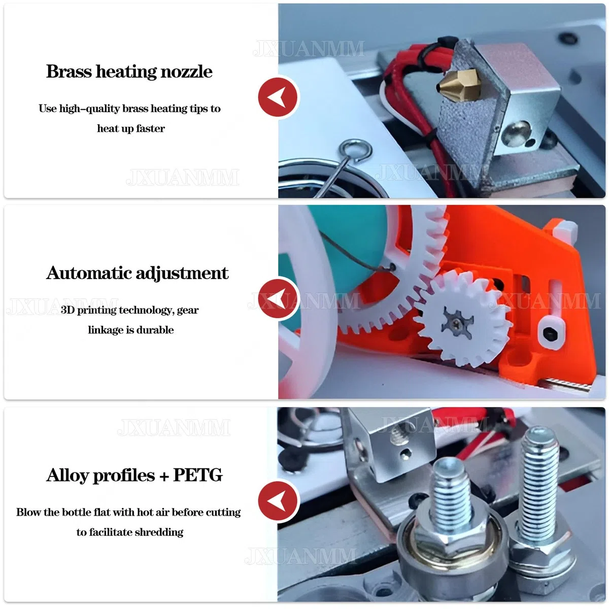 3D-Drucker-Extruder-Filament-Maker-Maschine, Desktop-Filament-Maker-Maschine, Digitale Temperaturregelung, recycelte PET-Flaschen-Recycler, für Familien, Heimwerker White