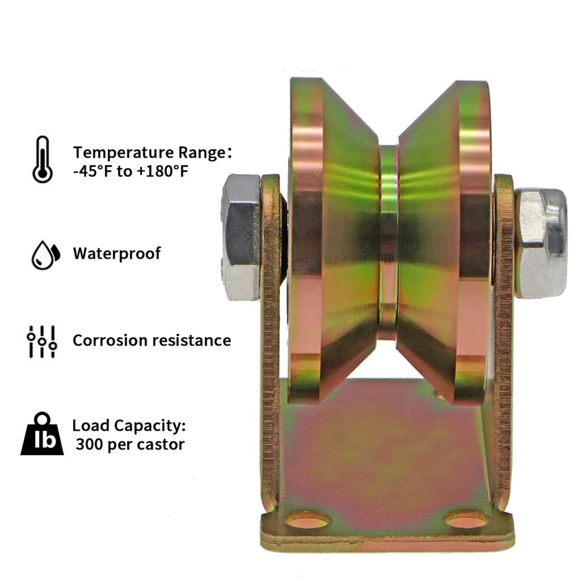 Stück V Nut Riemenscheibe, mit Halterung, 31mm/1,22 Zoll, Schiebetor Räder, Hebe Rollen, Rad, Schwerlast Starrrollen, Schwerlast, für Umgekehrtes Gleis, Industriemaschinen
