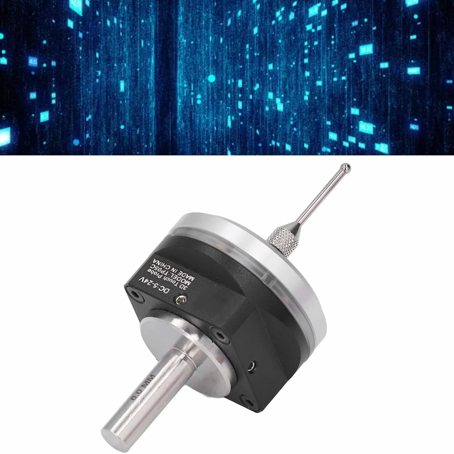 3D Finder High Accuracy Locator Wolframstahlkugel für CNC-Ausrüstung DC 5~24 V Edelstahl Wolframstahl Aluminiumlegierung mit Signallichtaufforderung
