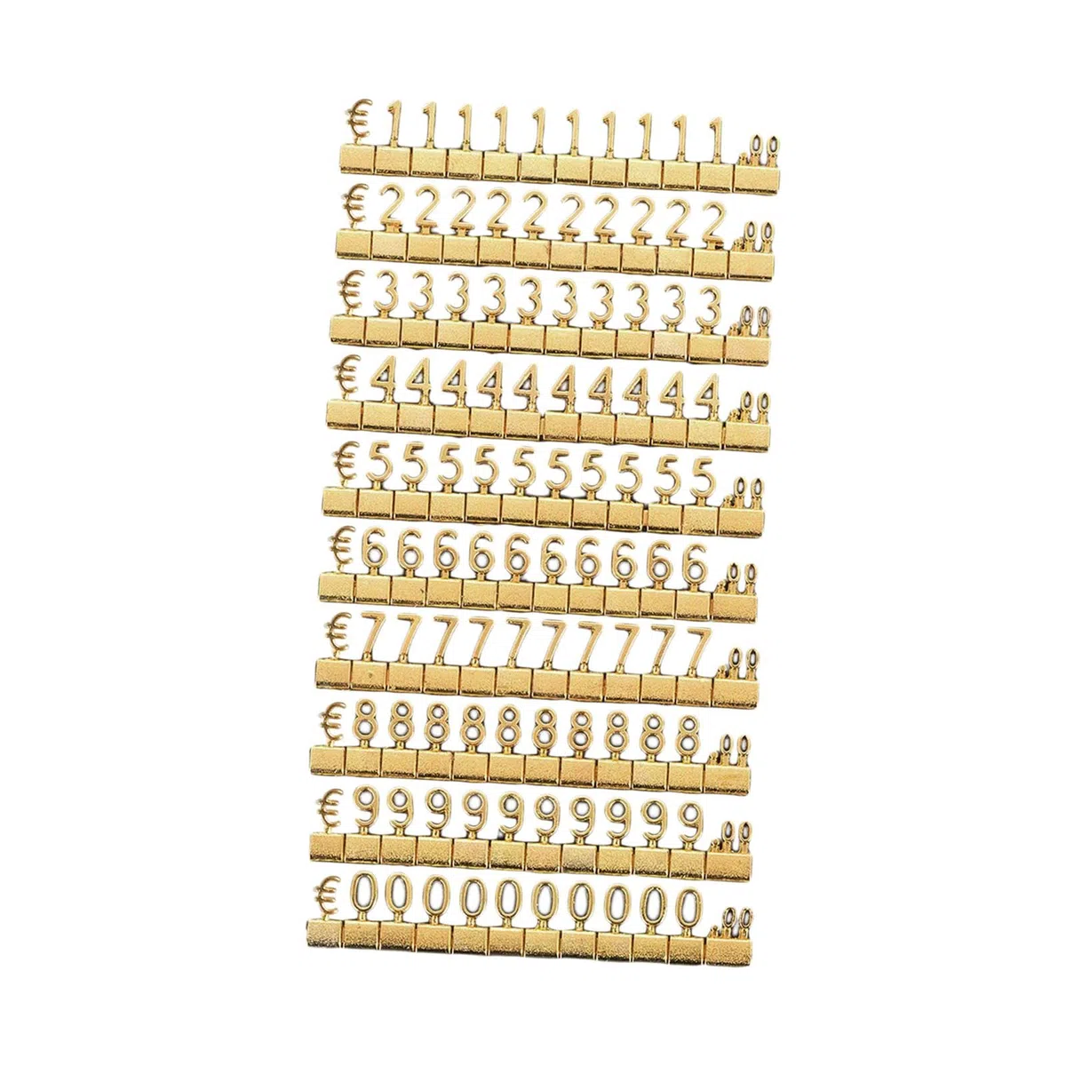 predolo Würfel, Preisschilder, Schmuckanhänger, Zahlen, Preisschild, einfach zu montierende Mini-Preismarker-Etiketten für Bäckereien, Einzelhandelsgeschäfte, Golden