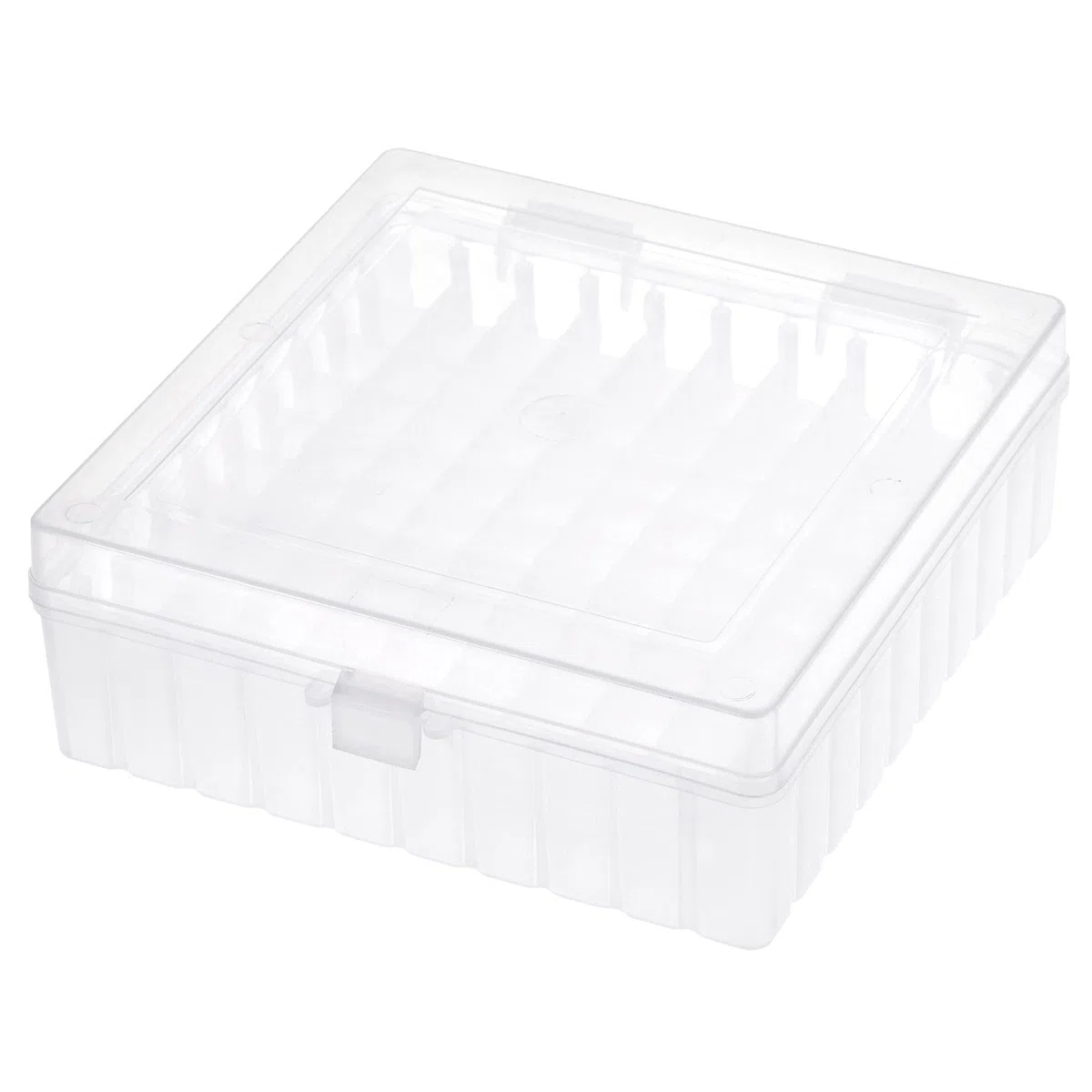 sourcing map Zentrifugenröhrchen, Gefrierschrank-Aufbewahrungsbox, 100 Plätze, wasserdicht, Polypropylen, abschließbar, kryogener Halter für 1.5/1.8/2 ml Mikrozentrifugenröhrchen, Proben, weiß