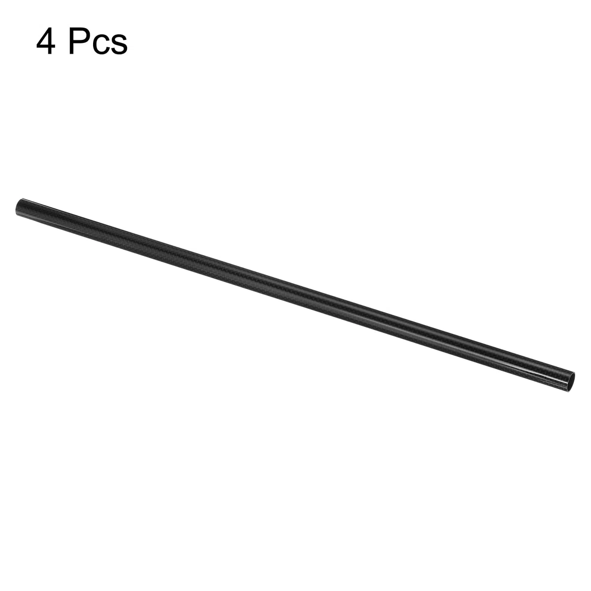 QUARKZMAN 4 Stücke Kohlefaserrohre 14 x 16 x 500mm Leinwandbindung Glänzende Oberfläche Stab 3K Rollgewickelte Kohlenstoff-Rundrohre für RC-Flugzeug Quadcopter Multicopter